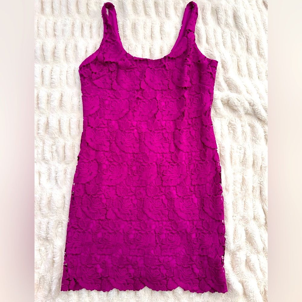 Lauren Ralph Lauren Fuchsia/Pink Sleeveless Cocktail Dress Size 14